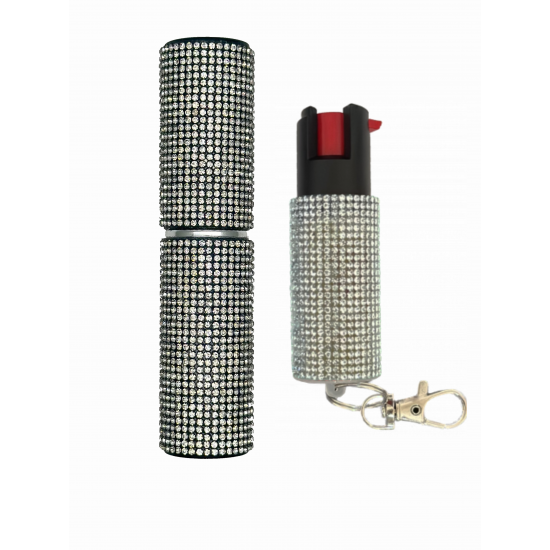 CHEETAH STONES PEPPER SPRAY & STUN GUN - SILVER