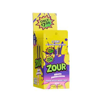 ZOUR STASH 2G PRE-ROLL GRAPE BUBBLEGUM 10PK
