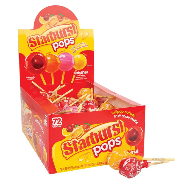 STARBURST 0.85oZ PODS ORIGINAL LOLLIPOP 72COUNT