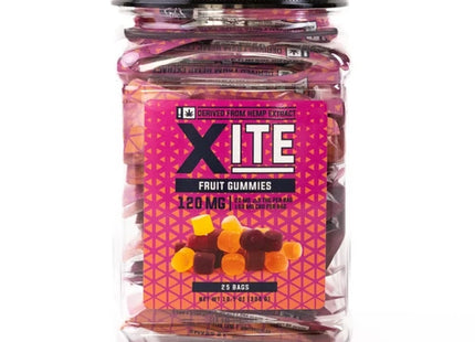 XITE D9 120MG FRUIT GUMMIES 25COUNT