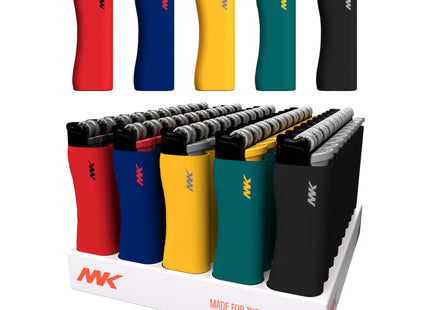 MK ASSORTED SOLID COLOR FLINT LIGHTERS 50 CT
