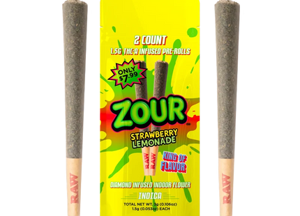ZOUR  1.5G THC-A PRE-ROLL PRE-PRICED - $7.99 10PACKS