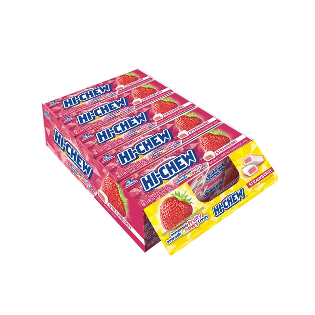 HI-CHEW 1.76oZ CHEWY CANDY STRAWBERRY 15PACKS
