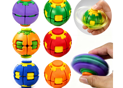 PRESS FIDGET BALL ROTATING ASSORTED 24PACK