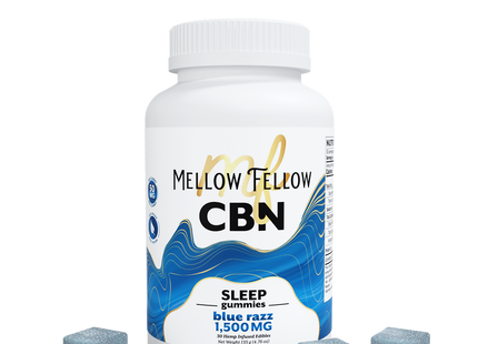 MELLOW FELLOW CBN 1500MG SLEEP GUMMIES BLUE RAZZ 30 COUNT
