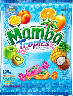 MAMBA 3.52oZ FRUIT CHEWS TROPICS 1COUNT