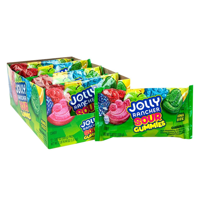 JOLLY RANCHER 4.02oZ KING SIZE GUMMIES SOUR 12PACK