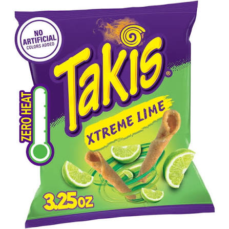 TAKIS 3.25oZ TORTILLA CHIPS XTREME LIME 20PACK