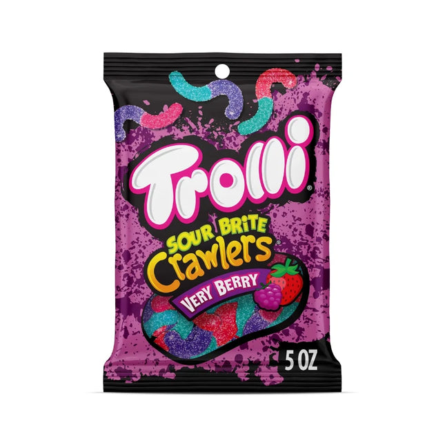 TROLLI 5oZ GUMMI CANDY SOUR BRITE CRAWLERS FRUIT PUNCH 1COUNT