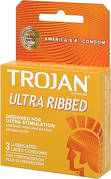 TROJAN ULTRA RIBBED 6 - 3 PK