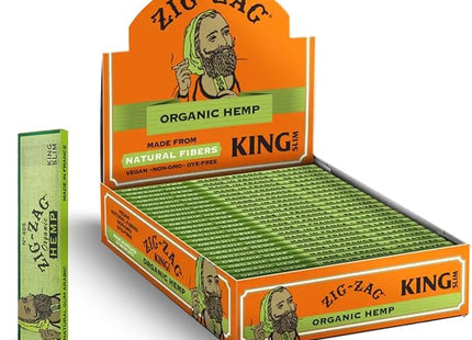 ZIG-ZAG ORGANIC HEMP KING SLIM PAPER 24CT