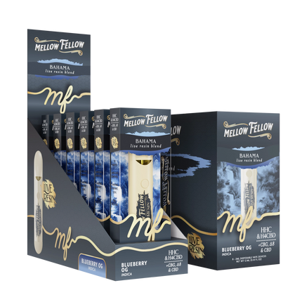 MELLOW FELLOW LIVE RESIN 2ML DISPOSABLE BLUEBERRY OG 6PACK