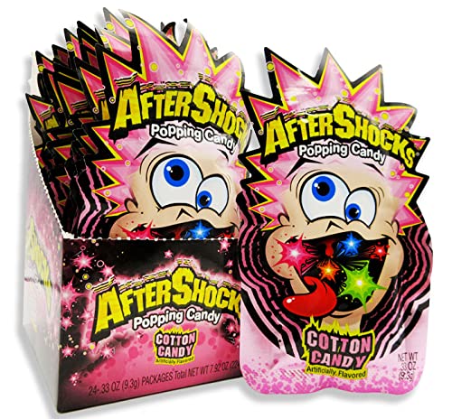 AFTERSHOCKS POPPING CANDY COTTON CANDY 24PACK