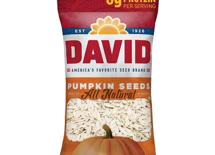 DAVID 2.25oZ PUMPKIN SEEDS ALL NATURAL 1PACK