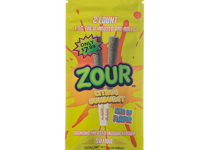 ZOUR  1.5G THC-A PRE-ROLL PRE-PRICED - $7.99 10PACKS