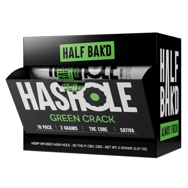 HALF BAK'D 2G HASHOLE PREROLLS 10PK