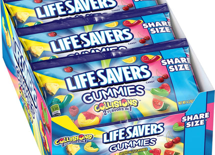 LIFESAVERS 4.2oZ SHARE SIZE GUMMIES COLLISIONS 2 IN 1 FLAVORS 15PACKS