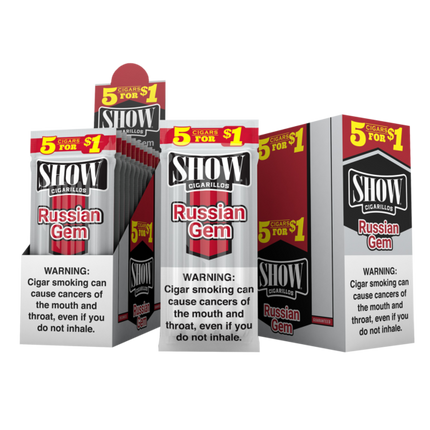 SHOW CIGARS 5 FOR 1.00$ RUSSIAN GEM 15PACK