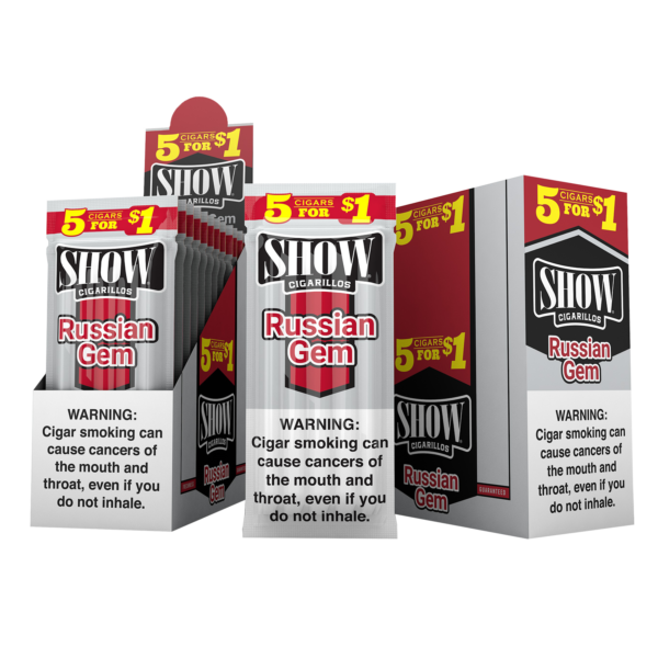 SHOW CIGARS 5 FOR 1.00$ RUSSIAN GEM 15PACK