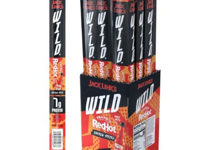JACK LINK'S WILD 1oZ FRANK'S REDHOT CHICKEN STICKS 20COUNT