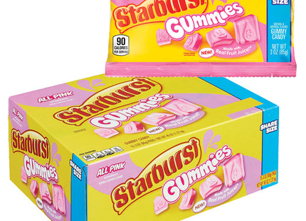 STARBURST 3oZ SHARE SIZE GUMMIES ALL PINK 15PACKS