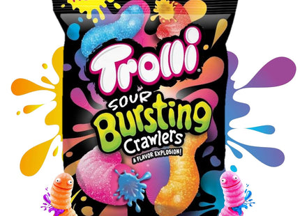 TROLLI 4.25oZ GUMMI CANDY SOUR BURSTING CRAWLERS 1COUNT