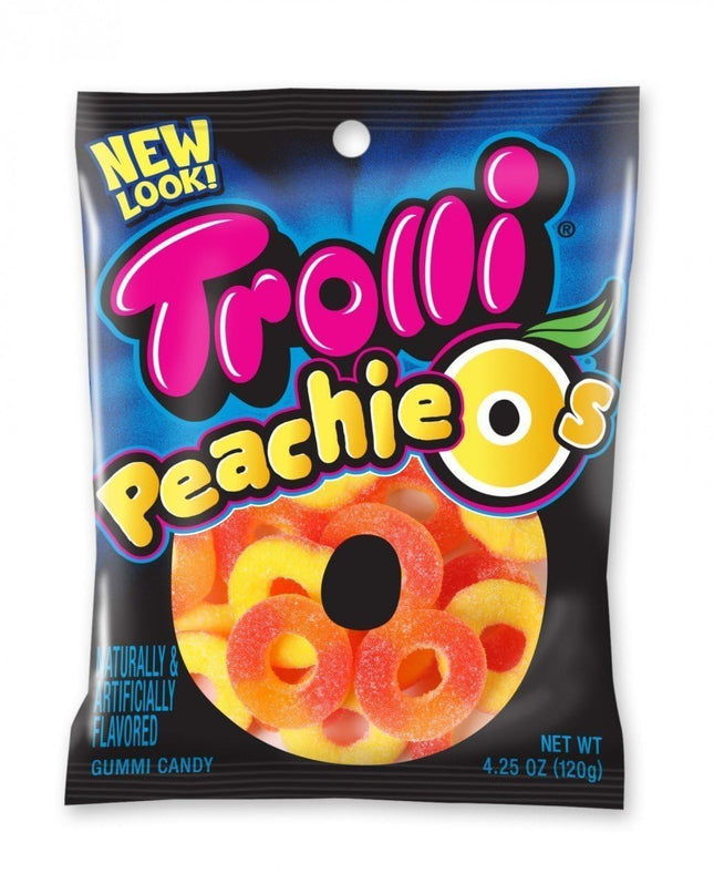 TROLLI 4.25oZ GUMMI CANDY SWEET PEACHIE O'S 1COUNT