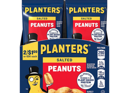 PLANTERS 1.75oZ SNACK PRE-PRICED 2 FOR $1.09 SALTED DRY ROASTED PEANUTS 18PACK