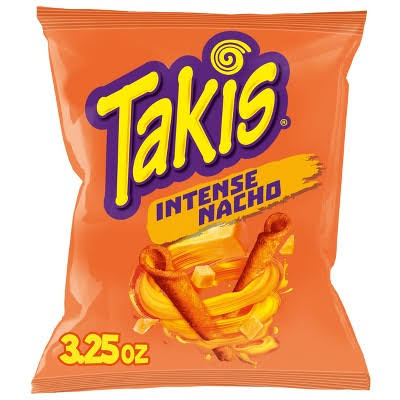 TAKIS 3.25oZ TORTILLA CHIPS INTENSE NACHO 20PACK