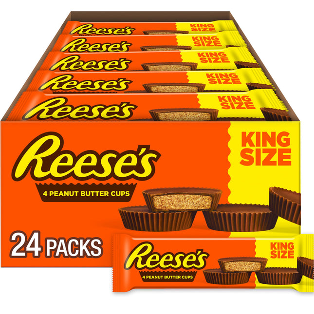 REESE'S KING SIZE 4PK PEANUT BUTTER CUPS 24COUNT
