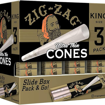 ZIG ZAG CONES KING 1 1/4- 36CT