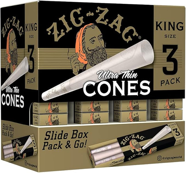 ZIG ZAG CONES KING 1 1/4- 36CT