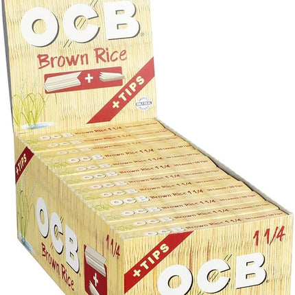OCB BROWN 1 1/4+TIPS - 24 CT