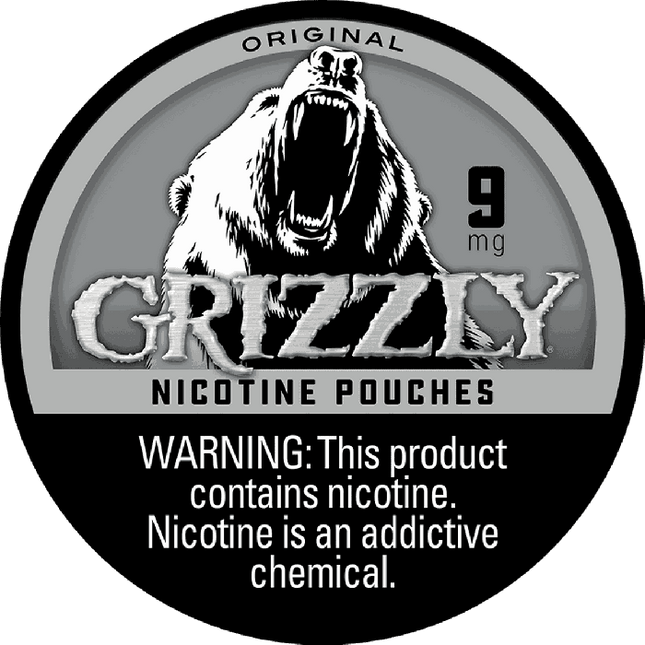 GRIZZLY NICOTINE POUCHES 9MG ORIGINAL 5ROLLS