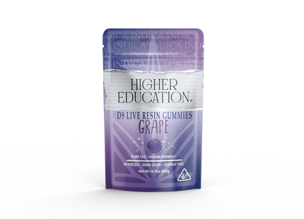 HIGHER EDUCATION D9 LIVE RESIN 100MG GUMMIES  10PACK