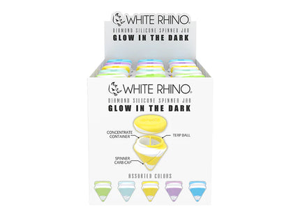 WHITE RHINO DIA SIL SPIN JAR GLOW - 45CT