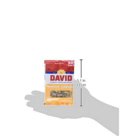 DAVID SUNFLOWER SEEDS 0.8oZ PACK NACHO CHEESE PRE-PRICED 0.69$ 36PACKS