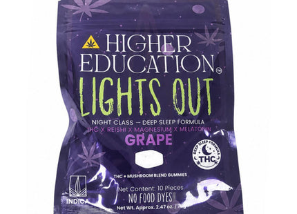 HIGHER EDUCATION LIGHTS OUT MUSHROOM GUMMIES 10PACK
