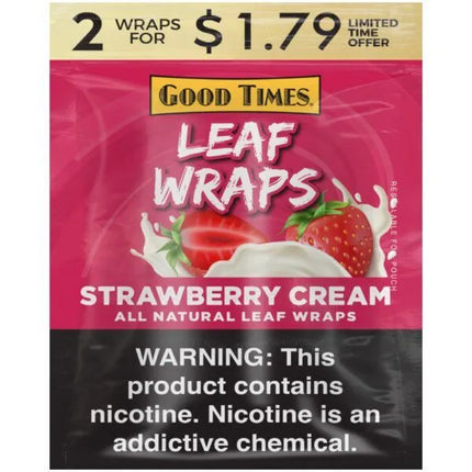 GT LEAF WRAPS 25-2PK STRBRY CRM