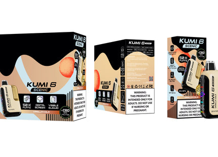 KUMI 6 SCENIC + CBD 50K PUFF 22ML DISPOSABLE 5PACK