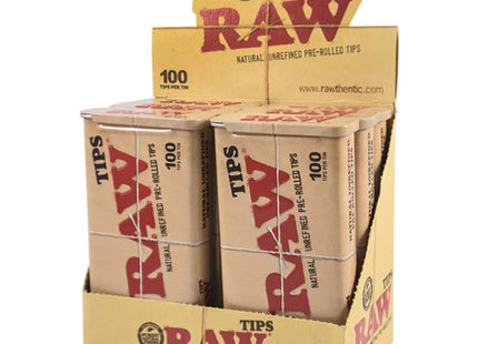 RAW TIPS 100 CT - 6/BOX