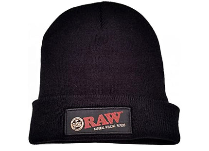RAW BEANIE HAT BLACK - 1 CT
