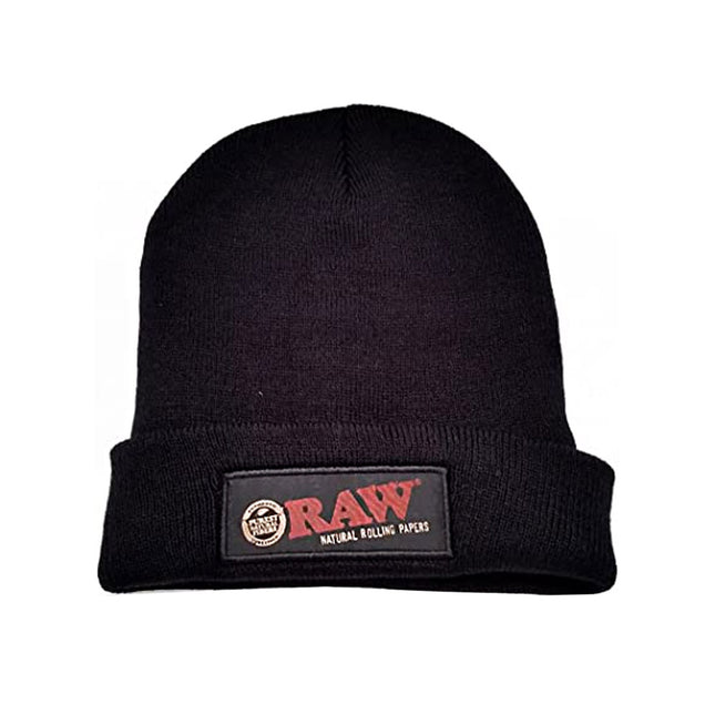 RAW BEANIE HAT BLACK - 1 CT