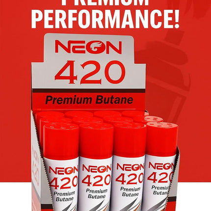 NEON PREMIUM BUTANE 420 ML 12PK