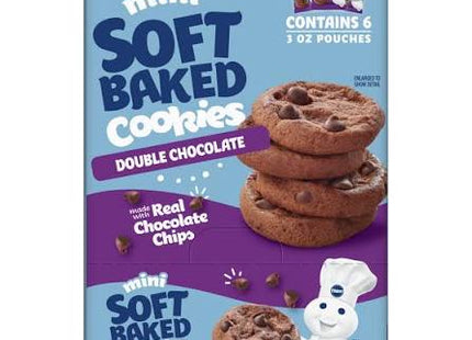 PILLSBURRY 3oZ MINI SOFT BAKED COOKIES DOUBLE CHOCOLATE 6PACK