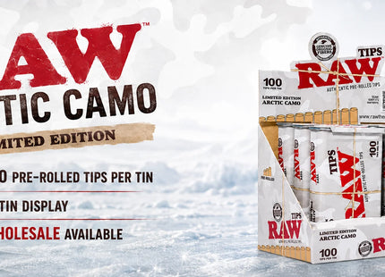 RAW ARCTIC CAMO TIPS 100 CT - 6/BOX