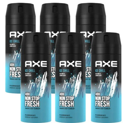 AXE SPRAY ICE CHILL 150ML 6PK