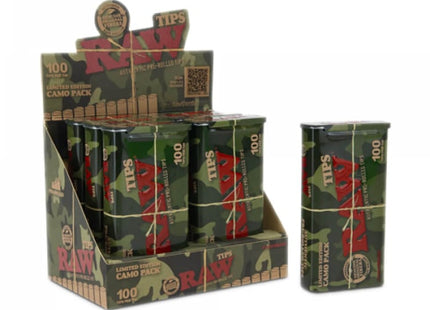 RAW CAMO PRE-ROLED TIPS 6PK