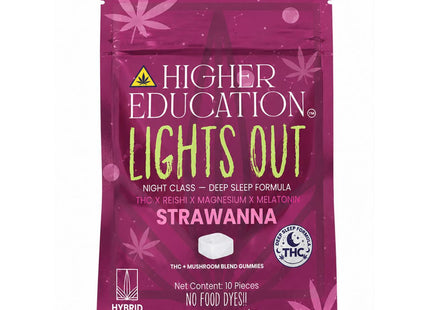 HIGHER EDUCATION LIGHTS OUT MUSHROOM GUMMIES 10PACK