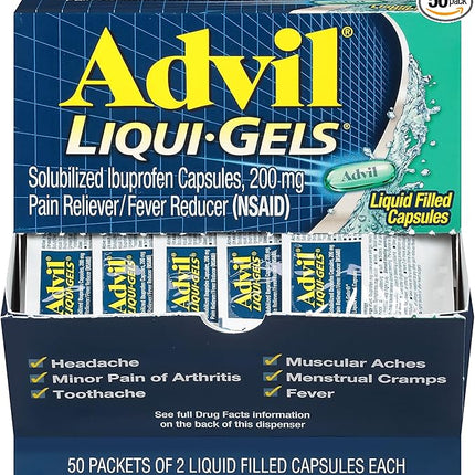 ADVIL LIQUID GELS - 50 CT/2 PK